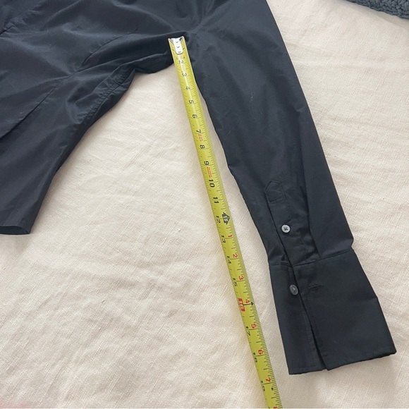 Banana Republic Riley tailored fit button down black long sleeve fitted | sz 4 - Picture 5 of 10